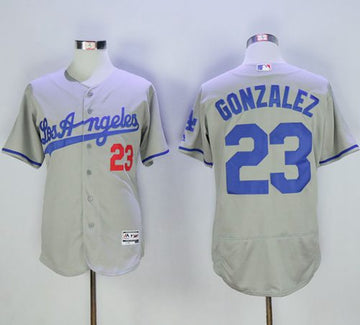 Adrian Gonzalez Los Angeles Dodgers grey Authentic jersey