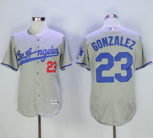 Adrian Gonzalez Los Angeles Dodgers grey Authentic jersey