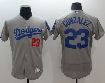 Adrian Gonzalez Los Angeles Dodgers grey Authentic jersey