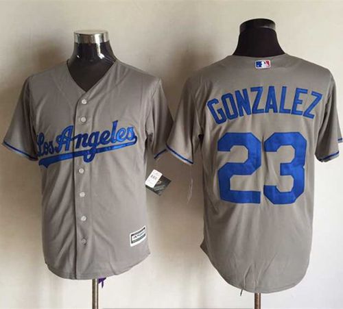 Adrian Gonzalez Los Angeles Dodgers grey jersey