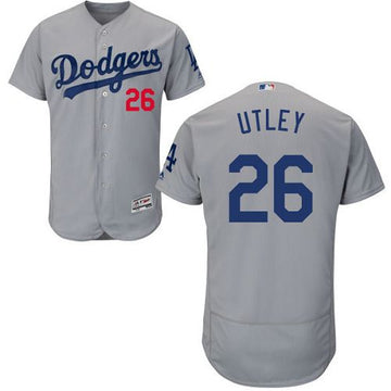 Chase Utley Los Angeles Dodgers grey Authentic jersey