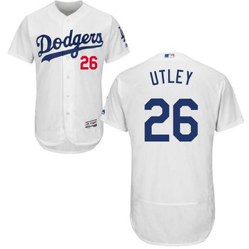Chase Utley Los Angeles Dodgers white Authentic jersey