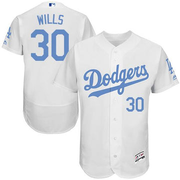 Maury Wills Los Angeles Dodgers white Authentic jersey