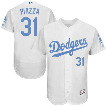 Mike Piazza Los Angeles Dodgers white Authentic jersey