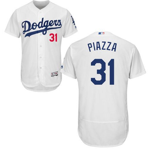 Mike Piazza Los Angeles Dodgers white Authentic jersey