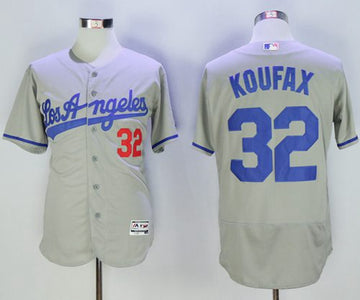 Sandy Koufax Los Angeles Dodgers gray Authentic jersey
