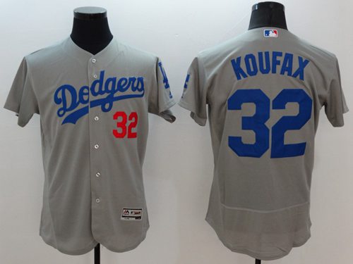 Sandy Koufax Los Angeles Dodgers grey Authentic jersey