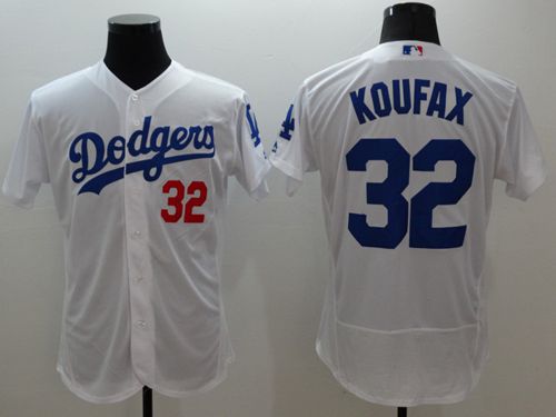 Sandy Koufax Los Angeles Dodgers white Authentic jersey