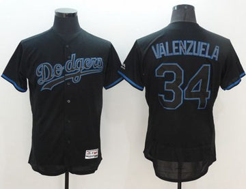 Fernando Valenzuela Los Angeles Dodgers black Fashion jersey
