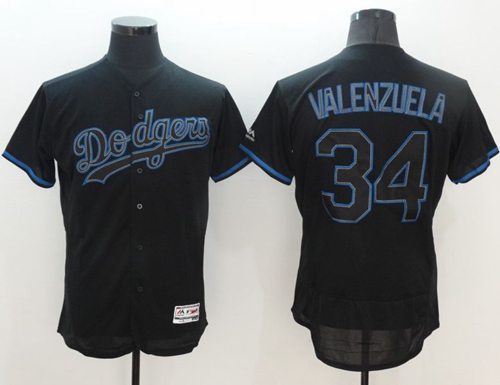 Fernando Valenzuela Los Angeles Dodgers black Fashion jersey