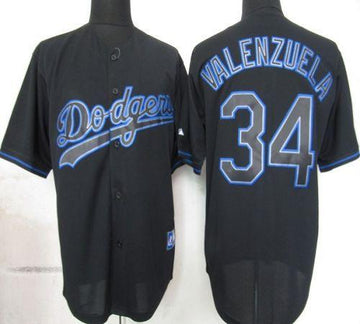 Fernando Valenzuela Los Angeles Dodgers black Fashion jersey
