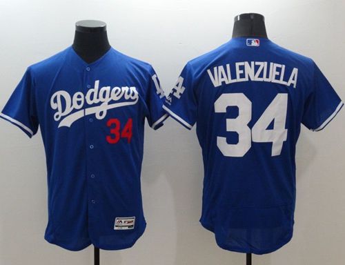 Fernando Valenzuela Los Angeles Dodgers blue Authentic jersey