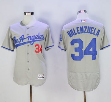 Fernando Valenzuela Los Angeles Dodgers grey Authentic jersey