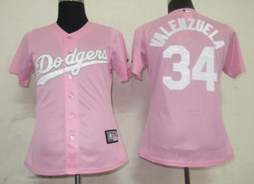 Fernando Valenzuela Los Angeles Dodgers pink Fashion jersey