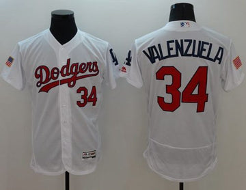 Fernando Valenzuela Los Angeles Dodgers white Fashion jersey