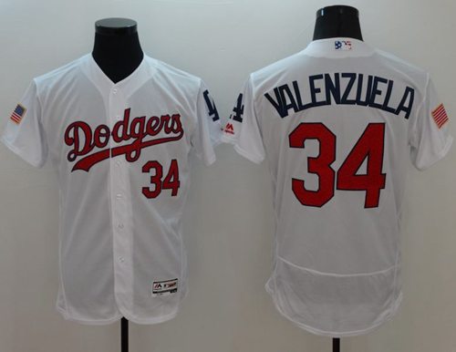 Fernando Valenzuela Los Angeles Dodgers white Fashion jersey