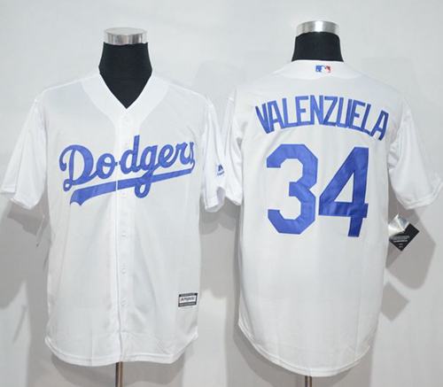 Fernando Valenzuela Los Angeles Dodgers white jersey