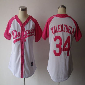 Fernando Valenzuela Los Angeles Dodgers white-pink Fashion jersey