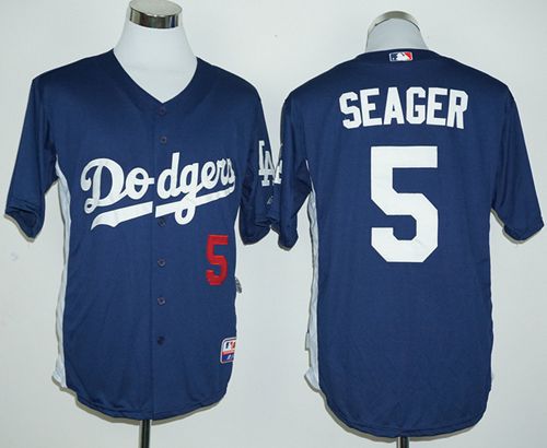 Corey Seager Los Angeles Dodgers navy Cooperstown jersey