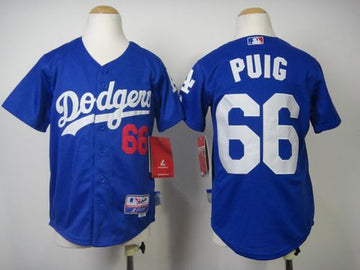 Yasiel Puig Los Angeles Dodgers blue jersey