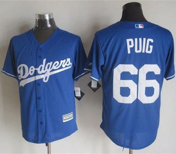 Yasiel Puig Los Angeles Dodgers blue jersey
