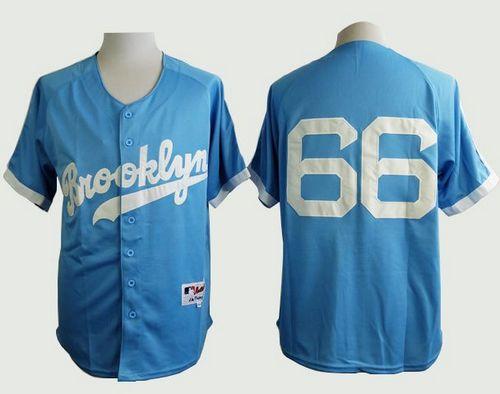Yasiel Puig Los Angeles Dodgers blue Cooperstown jersey
