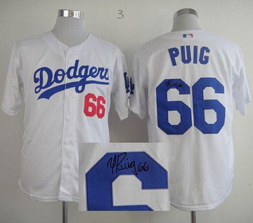 Yasiel Puig Los Angeles Dodgers white jersey