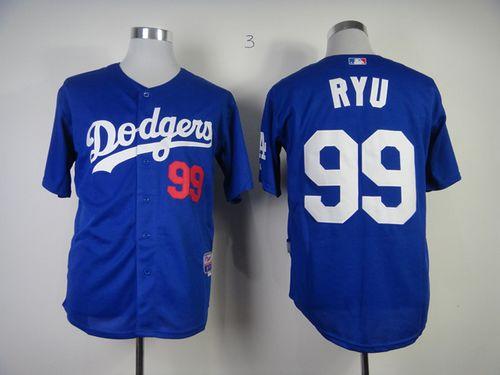 Hyun-Jin Ryu Los Angeles Dodgers blue jersey