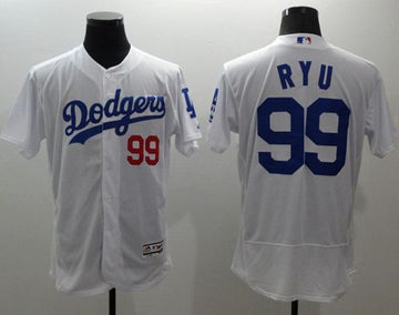 Hyun-Jin Ryu Los Angeles Dodgers white Authentic jersey
