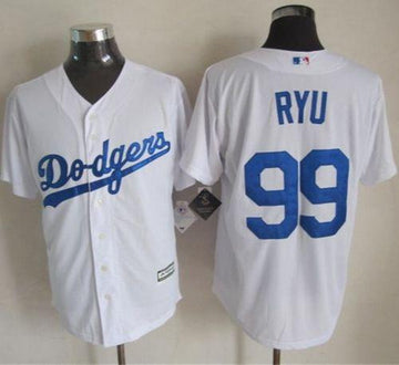 Hyun-Jin Ryu Los Angeles Dodgers white jersey