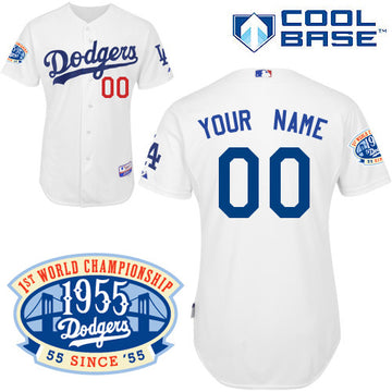 Custom Los Angeles Dodgers white Authentic jersey