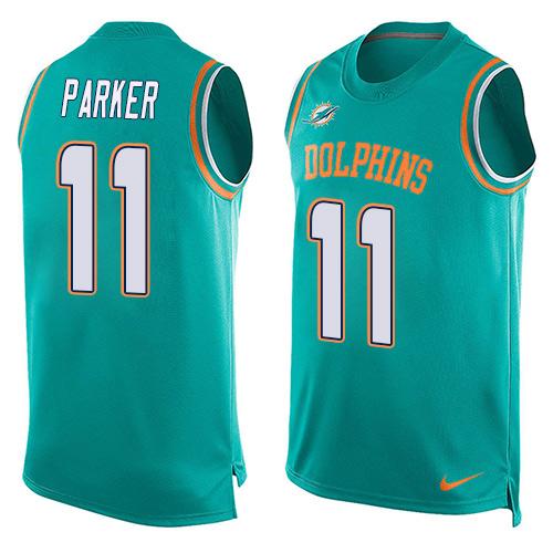 DeVante Parker Miami Dolphins aqua jersey