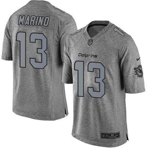 Dan Marino Miami Dolphins gray jersey