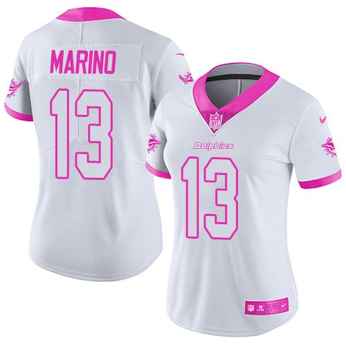 Dan Marino Miami Dolphins white-pink Fashion jersey