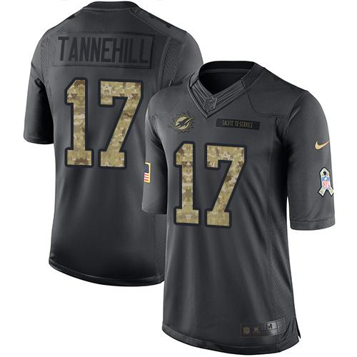 Ryan Tannehill Miami Dolphins black Salute To Service jersey