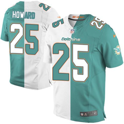 Xavien Howard Miami Dolphins aqua Elite jersey