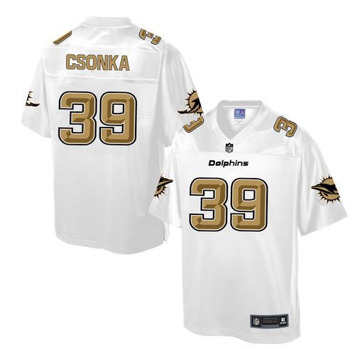Larry Csonka Miami Dolphins white Pro Line jersey
