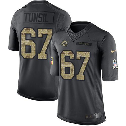 Laremy Tunsil Miami Dolphins black Salute To Service jersey