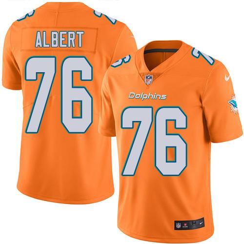 Branden Albert Miami Dolphins orange jersey