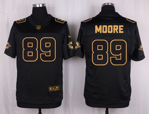 Nat Moore Miami Dolphins black Gold Collection jersey