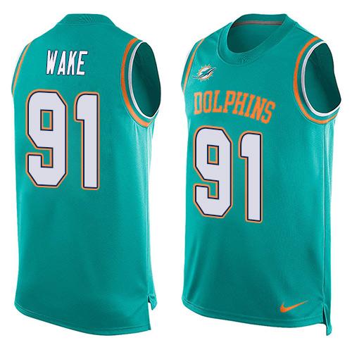 Cameron Wake Miami Dolphins aqua jersey