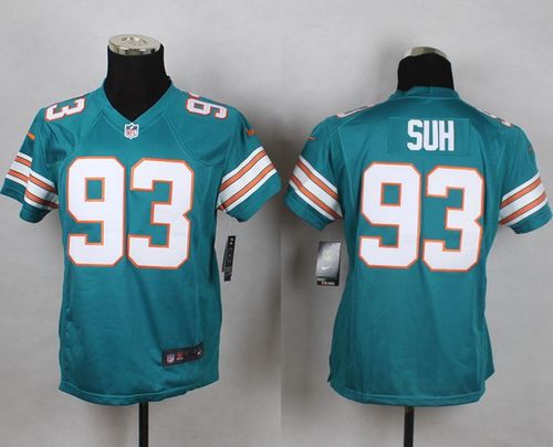 Ndamukong Suh Miami Dolphins aqua Elite jersey