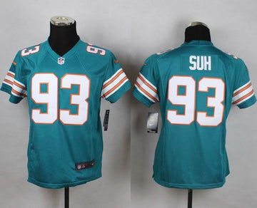 Ndamukong Suh Miami Dolphins aqua Elite jersey