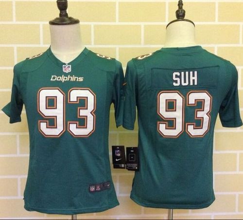 Ndamukong Suh Miami Dolphins aqua Elite jersey