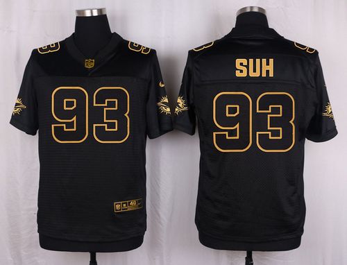 Ndamukong Suh Miami Dolphins black Gold Collection jersey