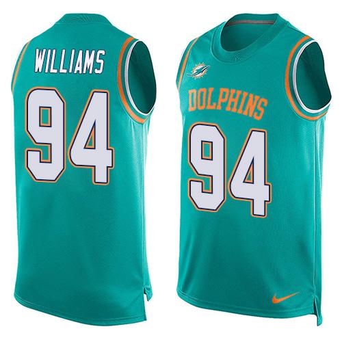Mario Williams Miami Dolphins aqua jersey