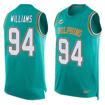 Mario Williams Miami Dolphins aqua jersey