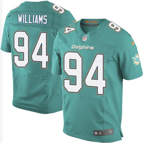 Mario Williams Miami Dolphins aqua Elite jersey