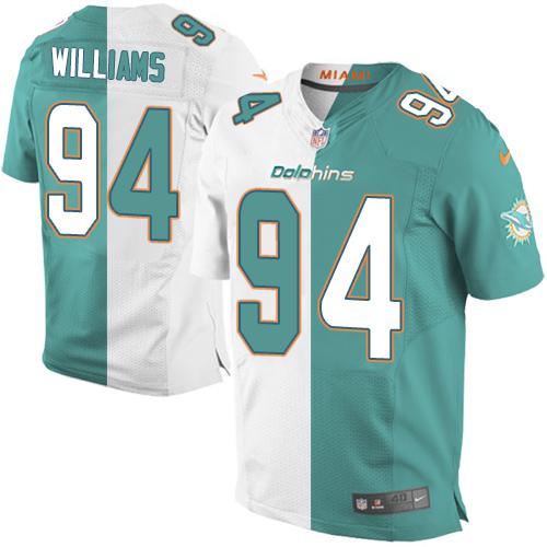Mario Williams Miami Dolphins aqua Elite jersey