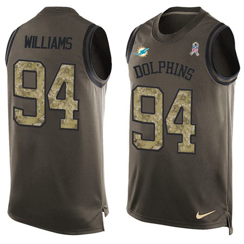 Mario Williams Miami Dolphins green Salute To Service jersey